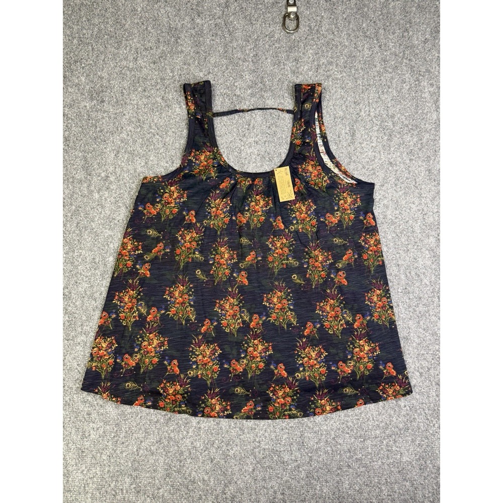 Women's Natural Life Floral Tank Top Sleeveless Shirt Size Small New With Tags